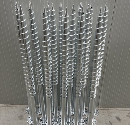 Magazijn van Drybase schroefpalen