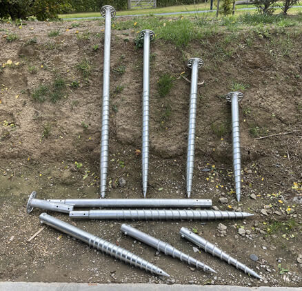 Drybase schroefpalen in verschillende formaten